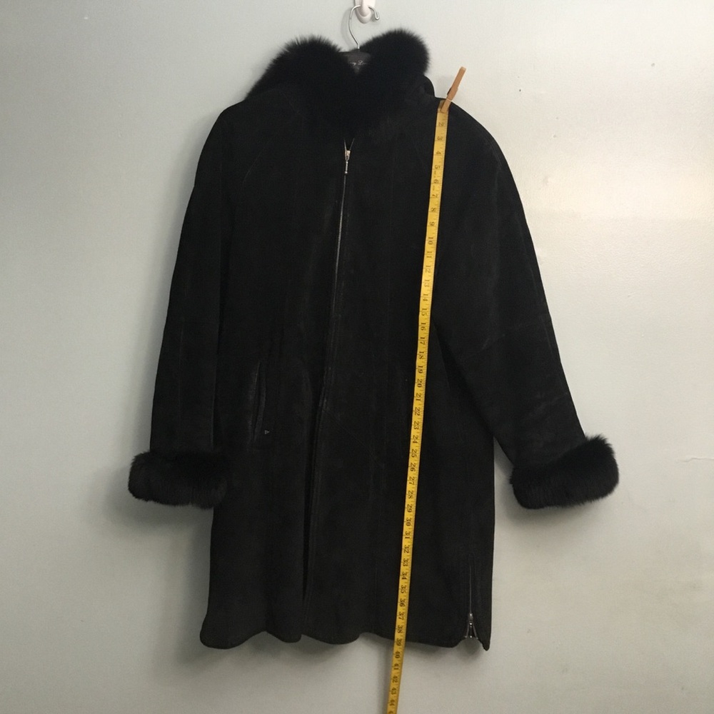 MARCIA Black leather coat
